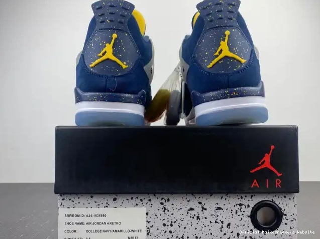 Official Maikesneakers Retro AJ4-1036660 (PE) Air Jordan Michigan 4 0412